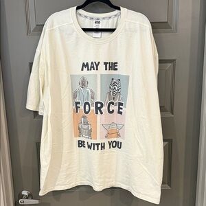 Star Wars Cream T-Shirt with Character Design